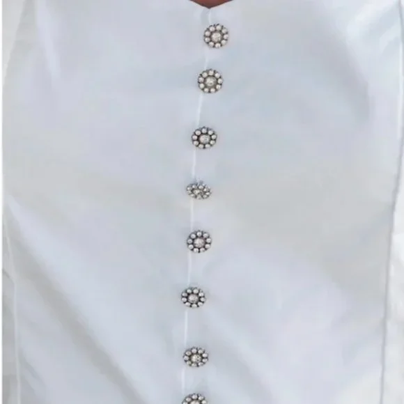 VICI Puff Sleeve Embellished Crop Top *see description* - Picture 6 of 13